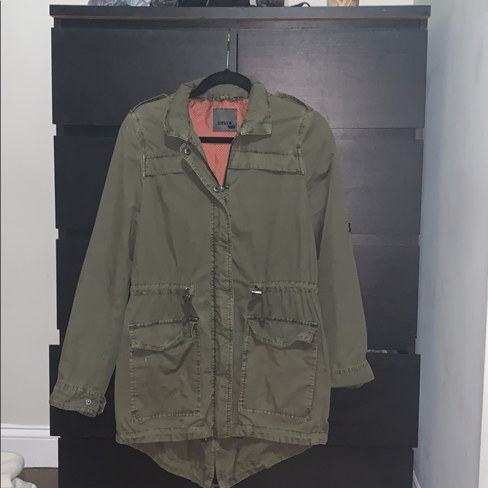 Levi’s army green adjustable jacket XS